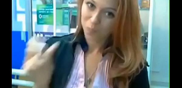  russian cam girl at work masturbating